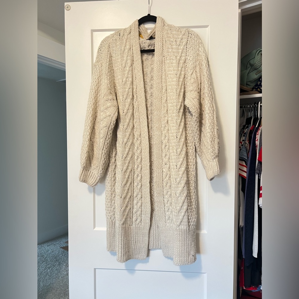Top Shop Long Open Front Cardigan US 4
